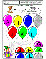 harfler kes yapıştır çalışmaları